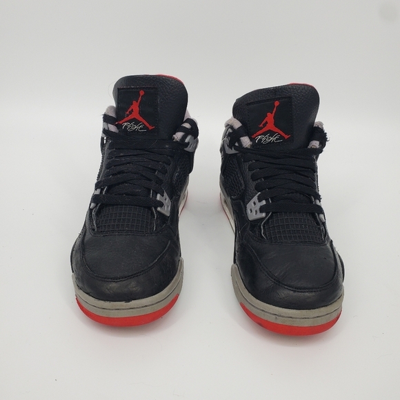 Nike Air Jordan 4 Retro GS Bred Reimagined Shoes 7Y 8.5 Womens  FQ8213-006 - Picture 6 of 10
